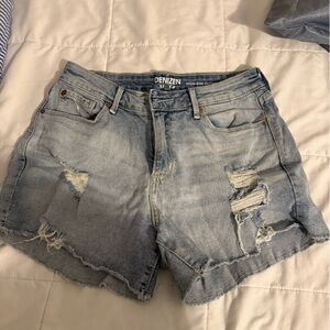 Denizen from Levi's Women's Ripped Light Blue Jean Shorts